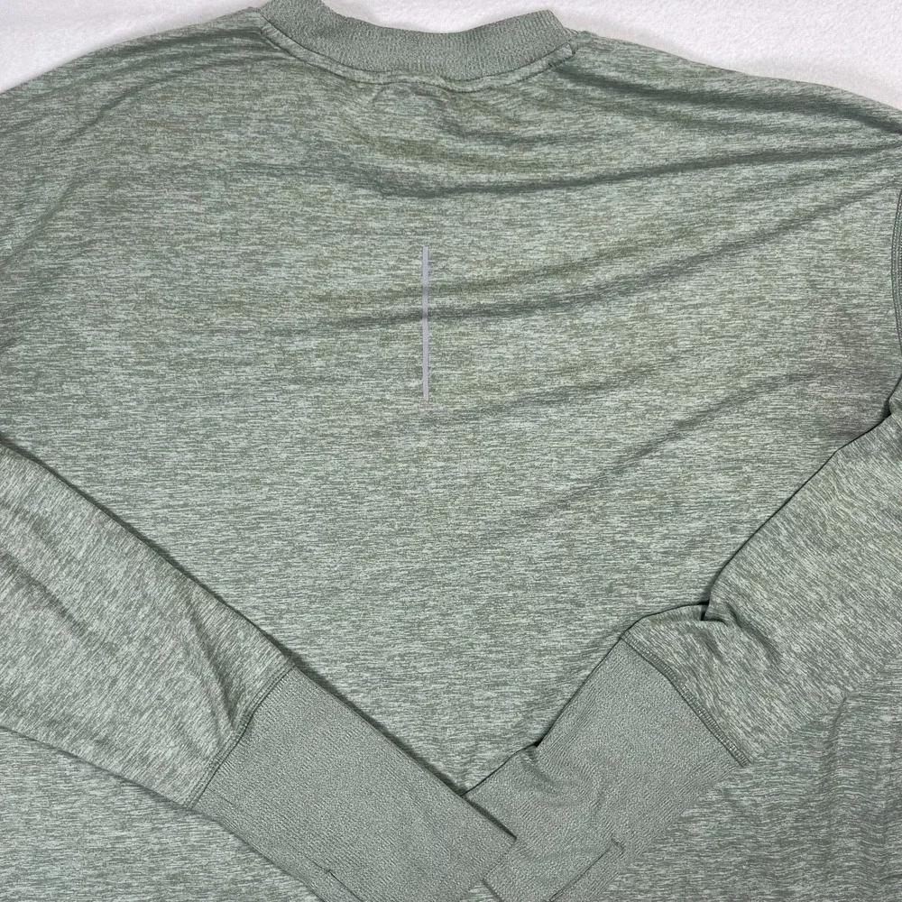 Nike Running Dri-FIT Shirt Women's XL Sage Green Thumbhole Sleeve Activewear